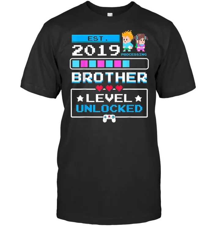 Gamer Brother 2019 Games Shirt Cute First Time Brother Gifts