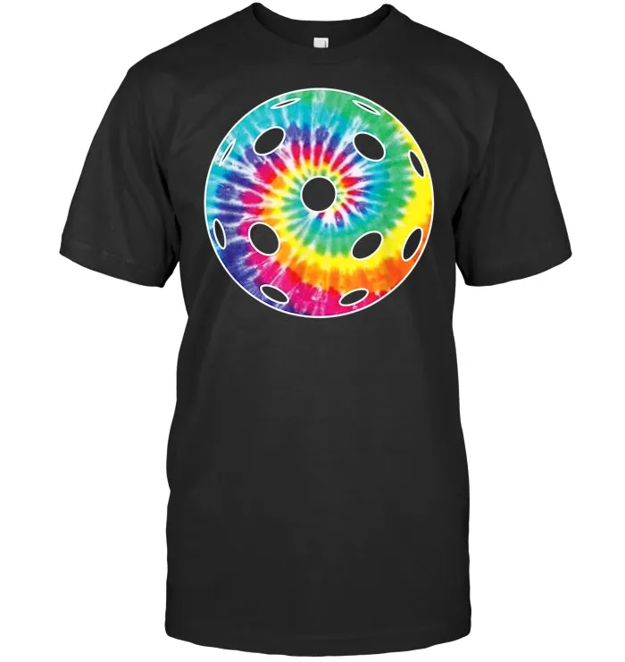 Pickleball Vintage Retro Tie Dye Ball Design  T Shirt