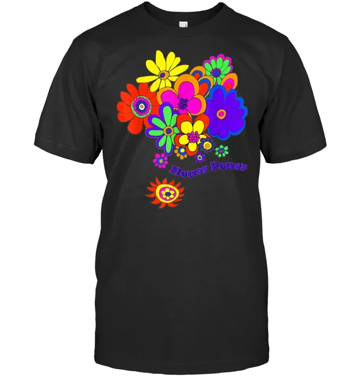 60s & 70s Retro Flower Power T Shirt