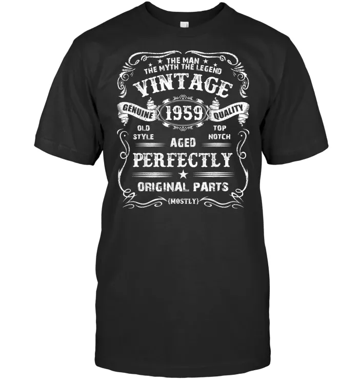 Mens Vintage 1959 60th Birthday T Shirt 60 years old Gift Tee T Shirt