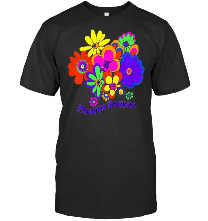 60s & 70s Retro Flower Power T Shirt