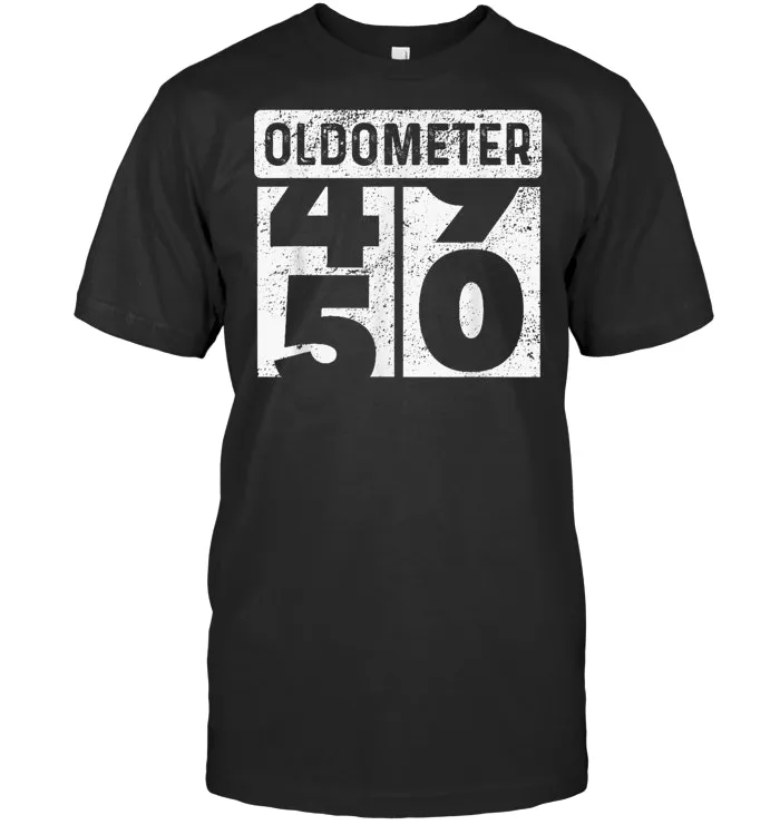Oldometer Odometer Funny 50th Birthday Gift 50 yrs Old Joke T Shirt