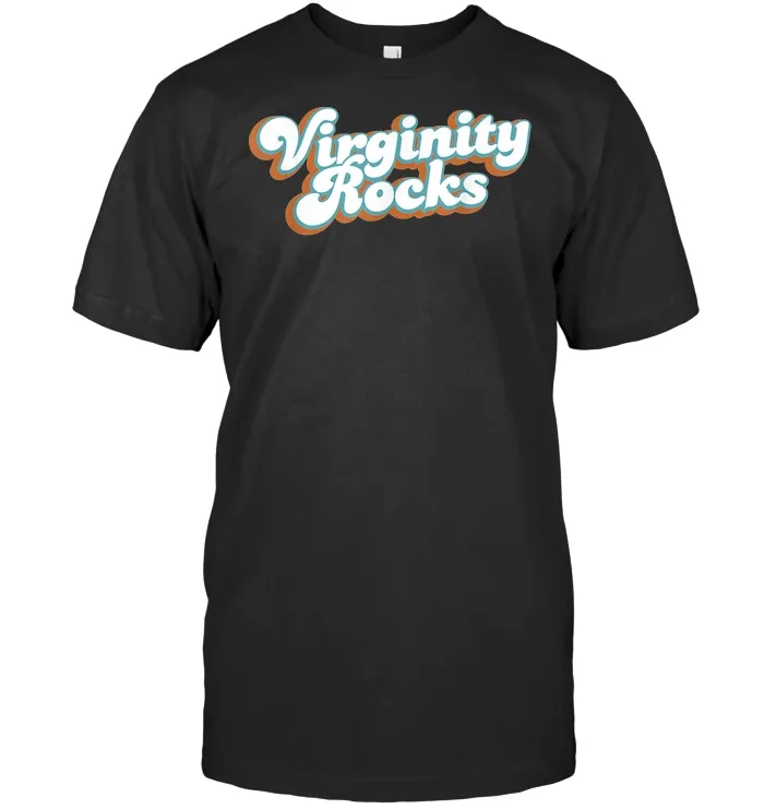 Virginity Rocks Retro Vintage 60s 70s 80s Style Gift T Shirt
