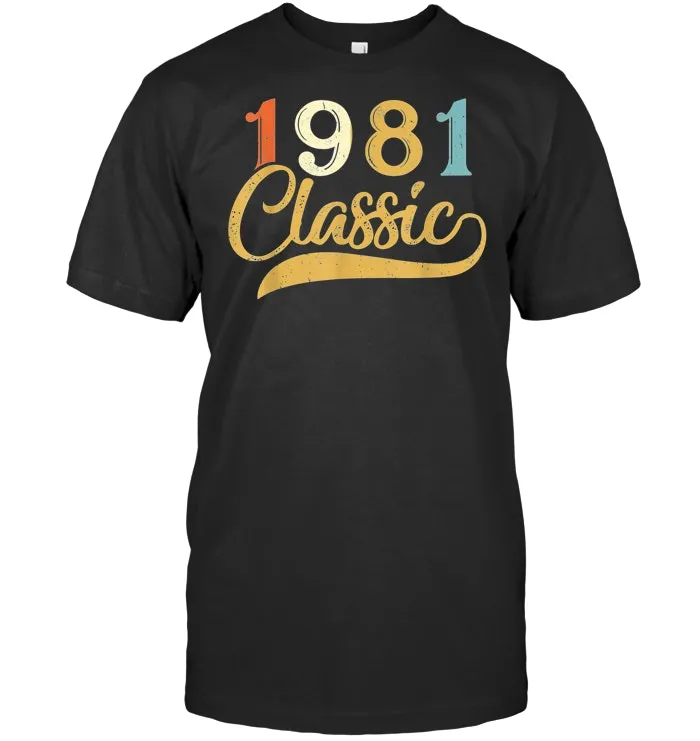 Classic Retro 1981 38th yrs old Classic Birthday T Shirt