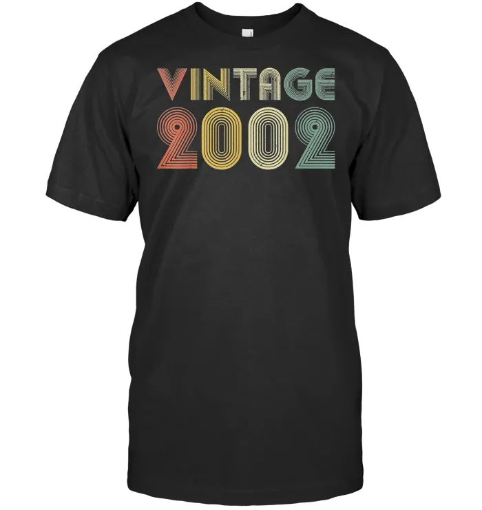 Retro Vintage 2002 TShirt 17th Birthday Gifts 17 Years Old