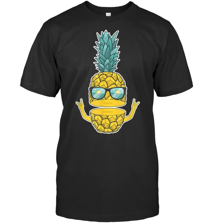 Tropical Pineapple Retro Hippie T Shirt