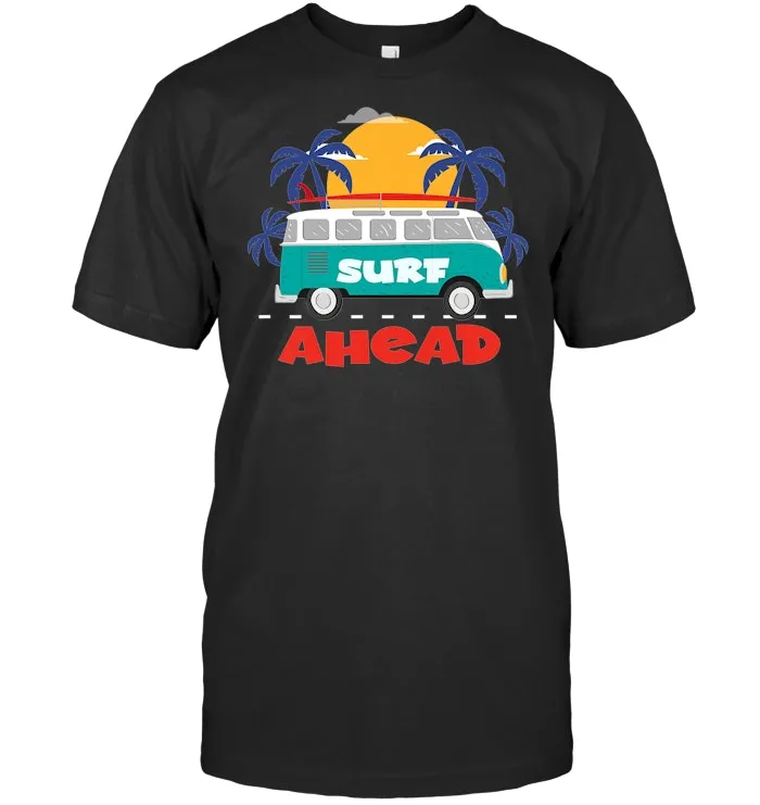 Surf Ahead Funny Retro Boho Premium T Shirt