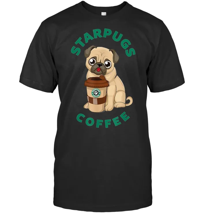 funny starpugs coffee t shirt gift for lover Puppy dogs pug T Shirt