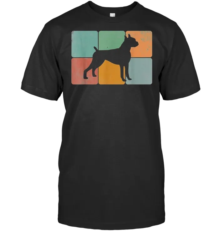 Retro Vintage Boxer t shirt 60s 70s 3x2 boxer dog T Shirt