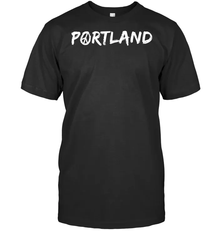 Portland Oregon Peace Sign Hippies Retro 60's 70's  T Shirt