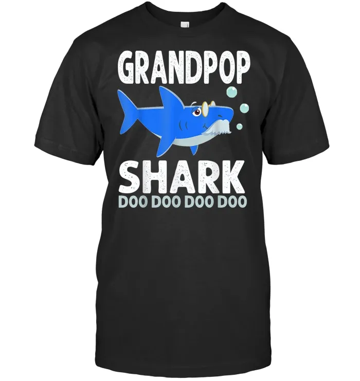 Retro Vintage Grandpop Shark Doo Doo Doo T Shirt Grandpop Gi