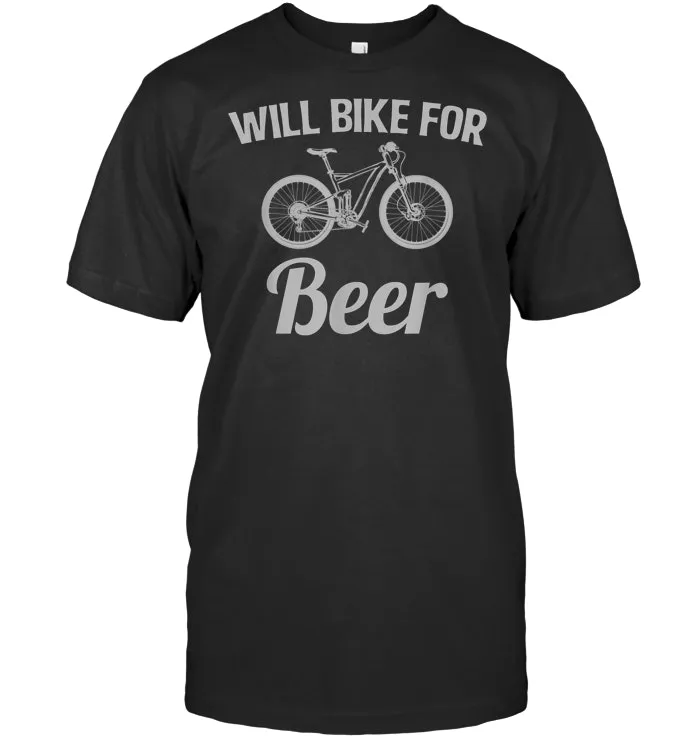 Will Bike for Beer Funny for Bike Lovers Biking T Shirt