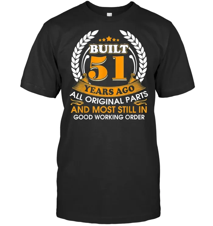 Vintage 51st Birthday Gifts 51 Years Old T Shirt