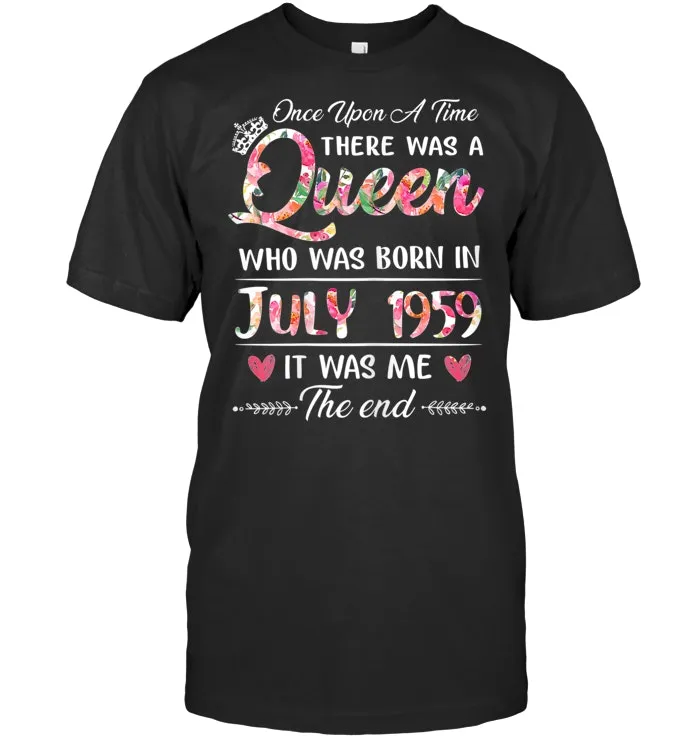 Girls 60th Birthday Queen July 1959 Shirt 60 Years Old