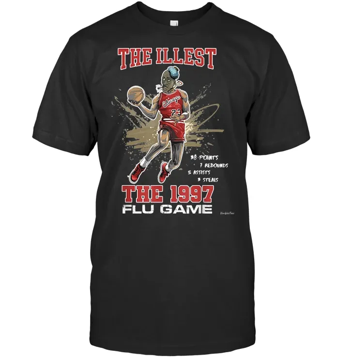 Basketball   Chicago Jordan The Illest The 1997 Flu Game  T Shirt