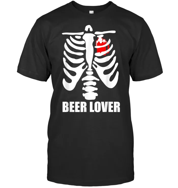 Beer Lover T Shirt bones brew alcohol party cup game