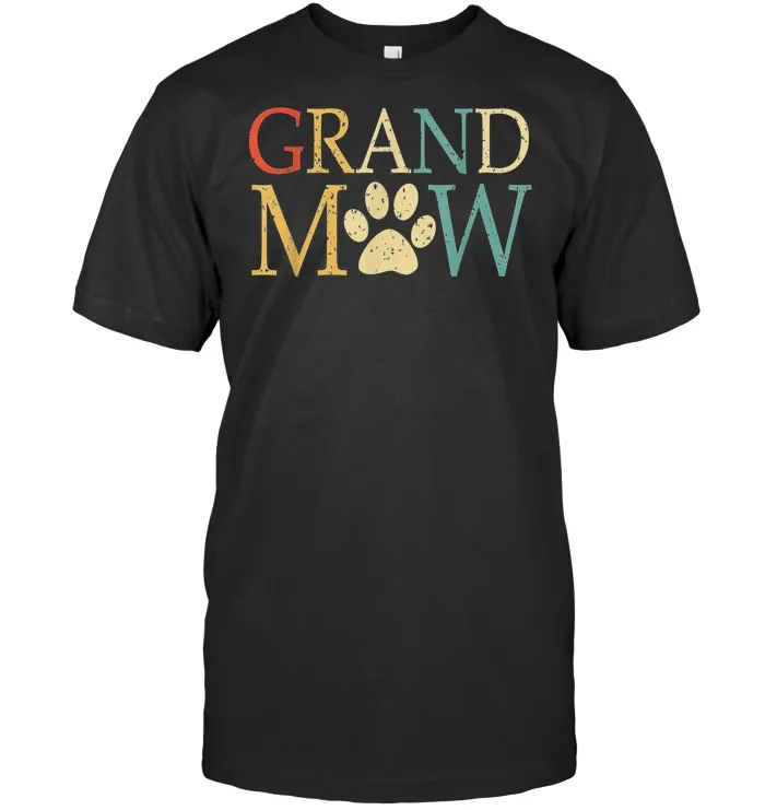Dog Grand Maw Puppy Lover Vintage Retro Grandparent Gift