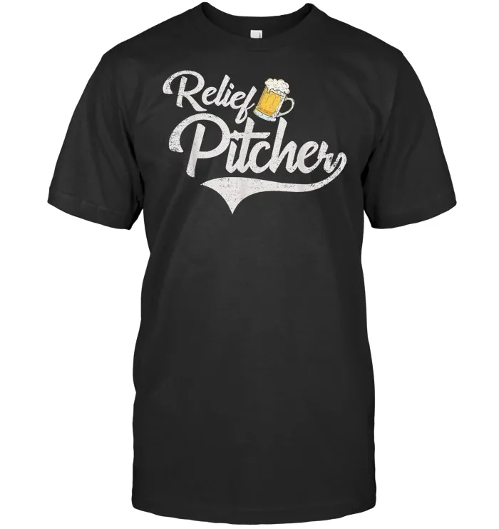 Relief Pitcher Beer and Baseball Funny T Shirt