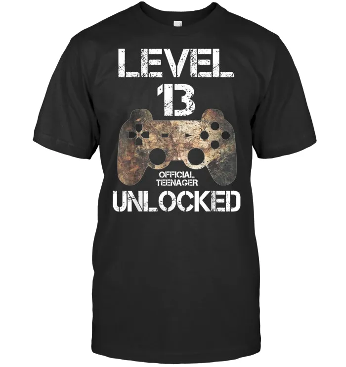 Level 13 Unlocked Official Teenager 13th Birthday Gamer Gift T Shirt