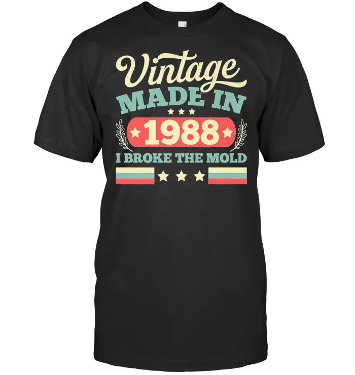 Vintage Made In 1988 Birthday Gift Retro Premium T Shirt