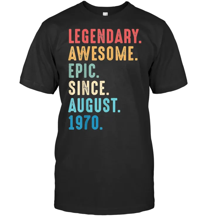 49th Birthday Gift Classic Vintage August 1970 Classic Shirt