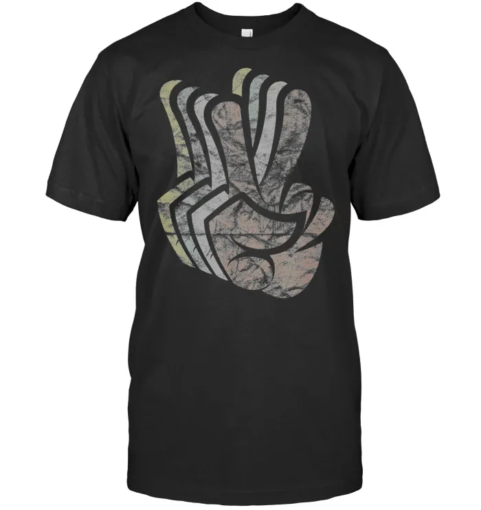 Hippie Peace Sign Retro Vintage Groovy Love 60s 70s T Shirt