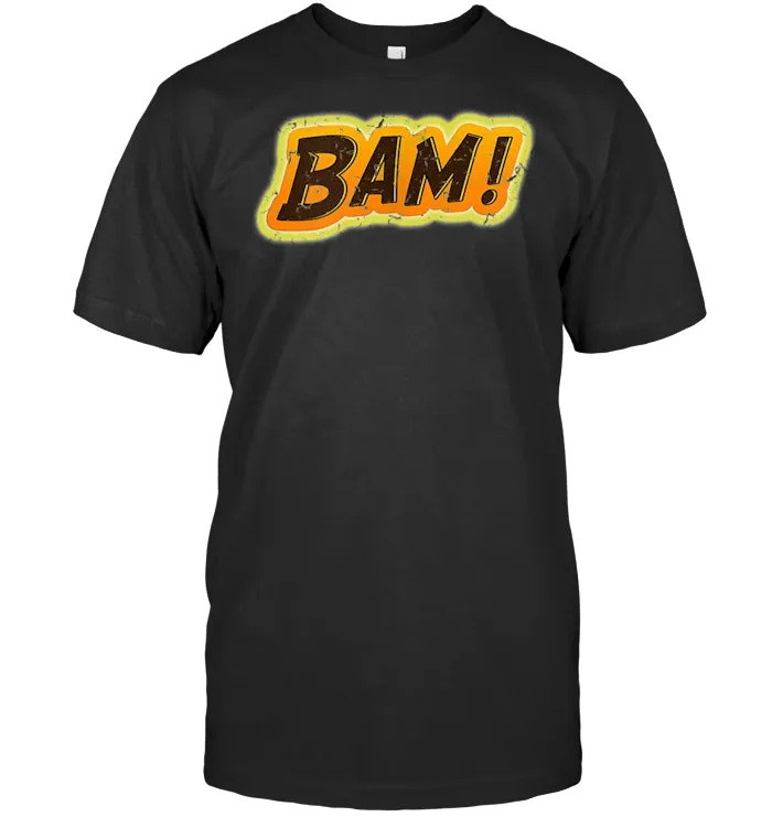 Bam! T Shirt Distressed Retro Style Comic Book 60's 70's Tee
