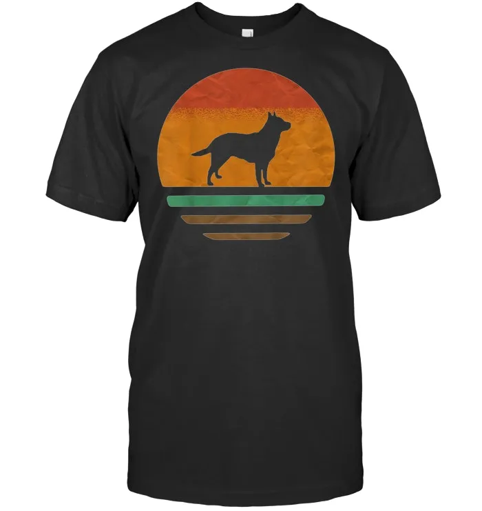 retro vintage Australian Cattle 80s 70s 60s Silhouette gift T Shirt