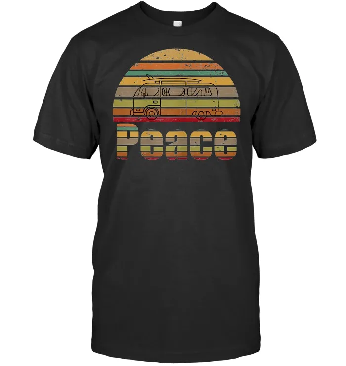 Retro Love 60's 70's Hippie Peace Van Gift T Shirt T Shirt