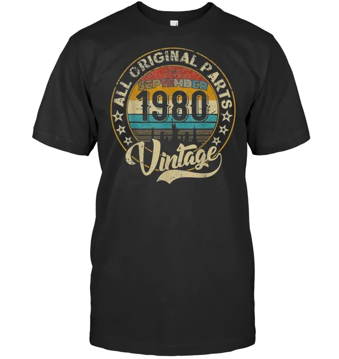 Classic 39th birthday gift Vintage retro 90's September 1980 T Shirt