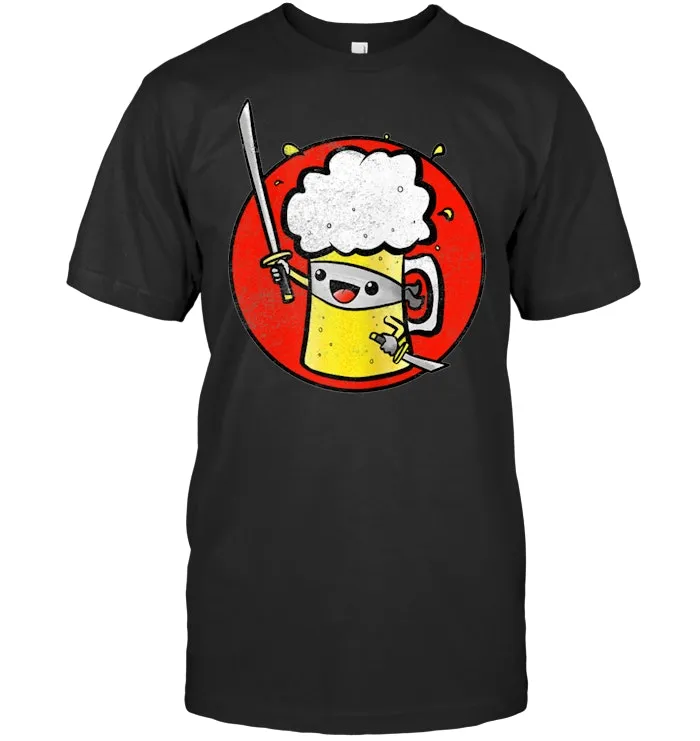 Retro Ninja Beer Vintage Funny Brewing T Shirt