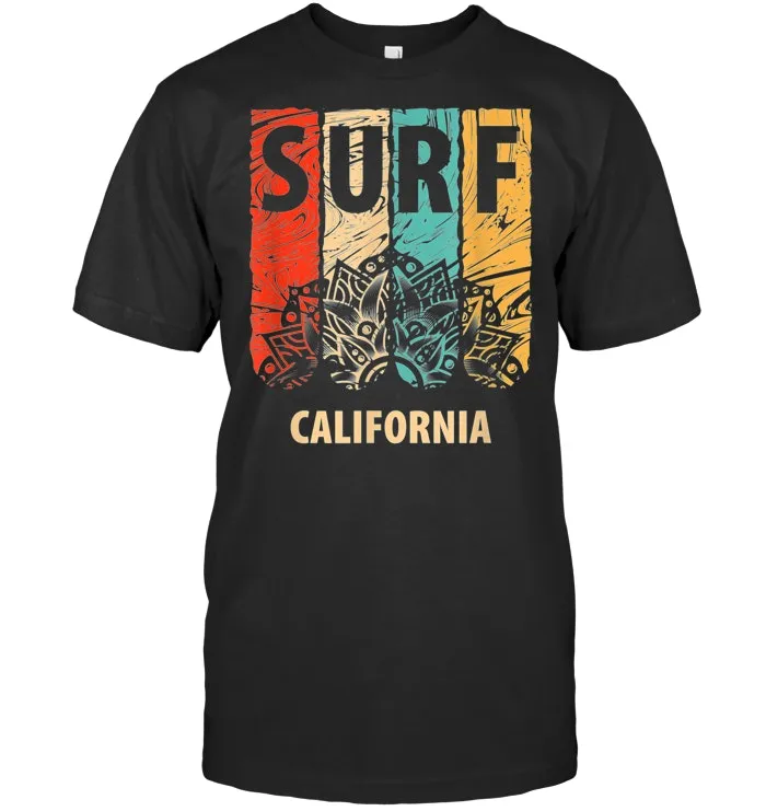 California Retro Surf T Shirt Vintage Surfer
