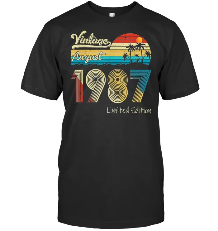 Retro Vintage August 1987 Shirt Vintage 32nd birthday gifts