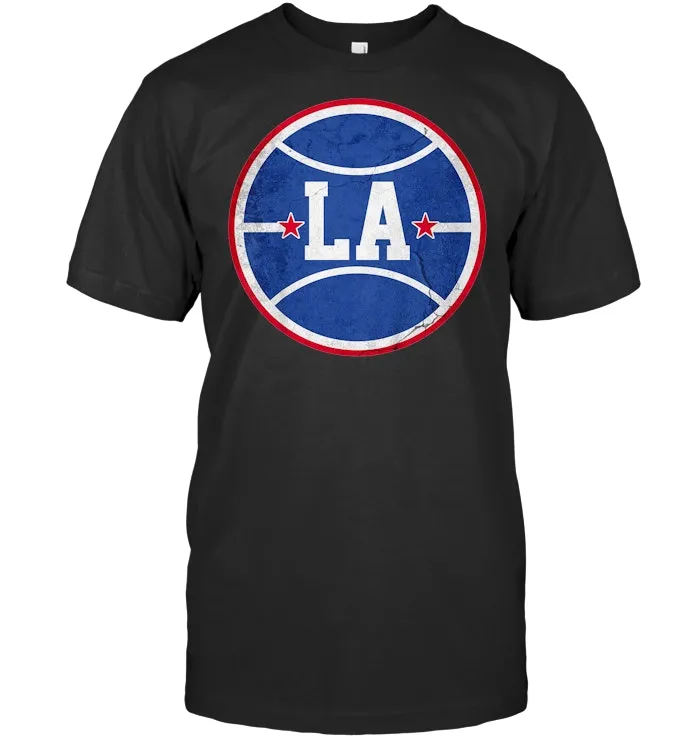 Retro LA Los Angeles Basketball T Shirt