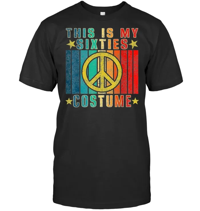 This Is My Hippie Costume Vintage Retro 60s 70s Halloween T Shirt