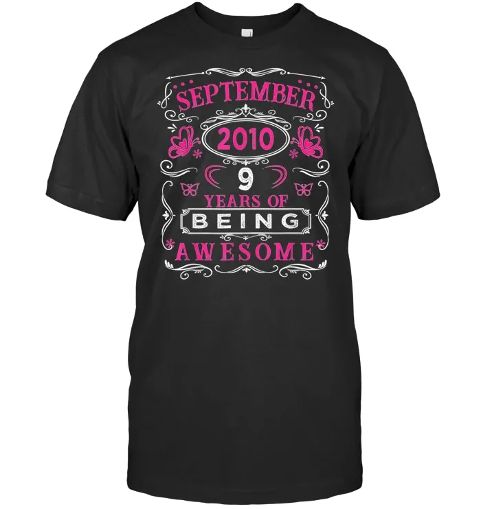 Girls 9 Years Old Shirt September 2010 9th Birthday Gifts