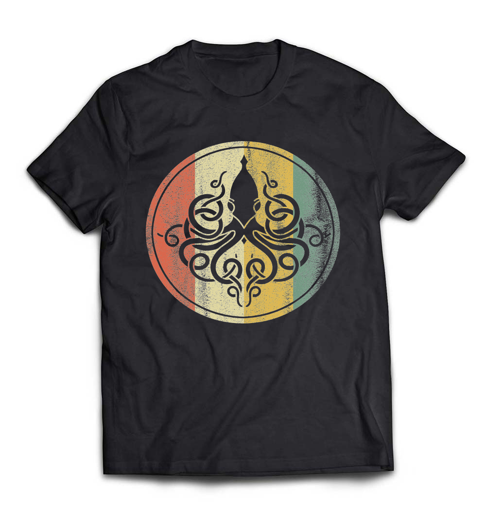 B0784764W1_Black_Org_Retro, Vintage Sea Monster Octopus, Kraken & Cthulhu Shirt.jpeg