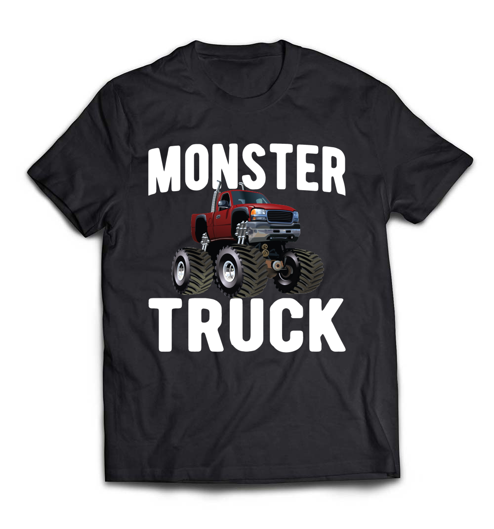 B079WFLR6N_White_Org_Monster Truck T-Shirt Big Red Monster Truck.jpeg