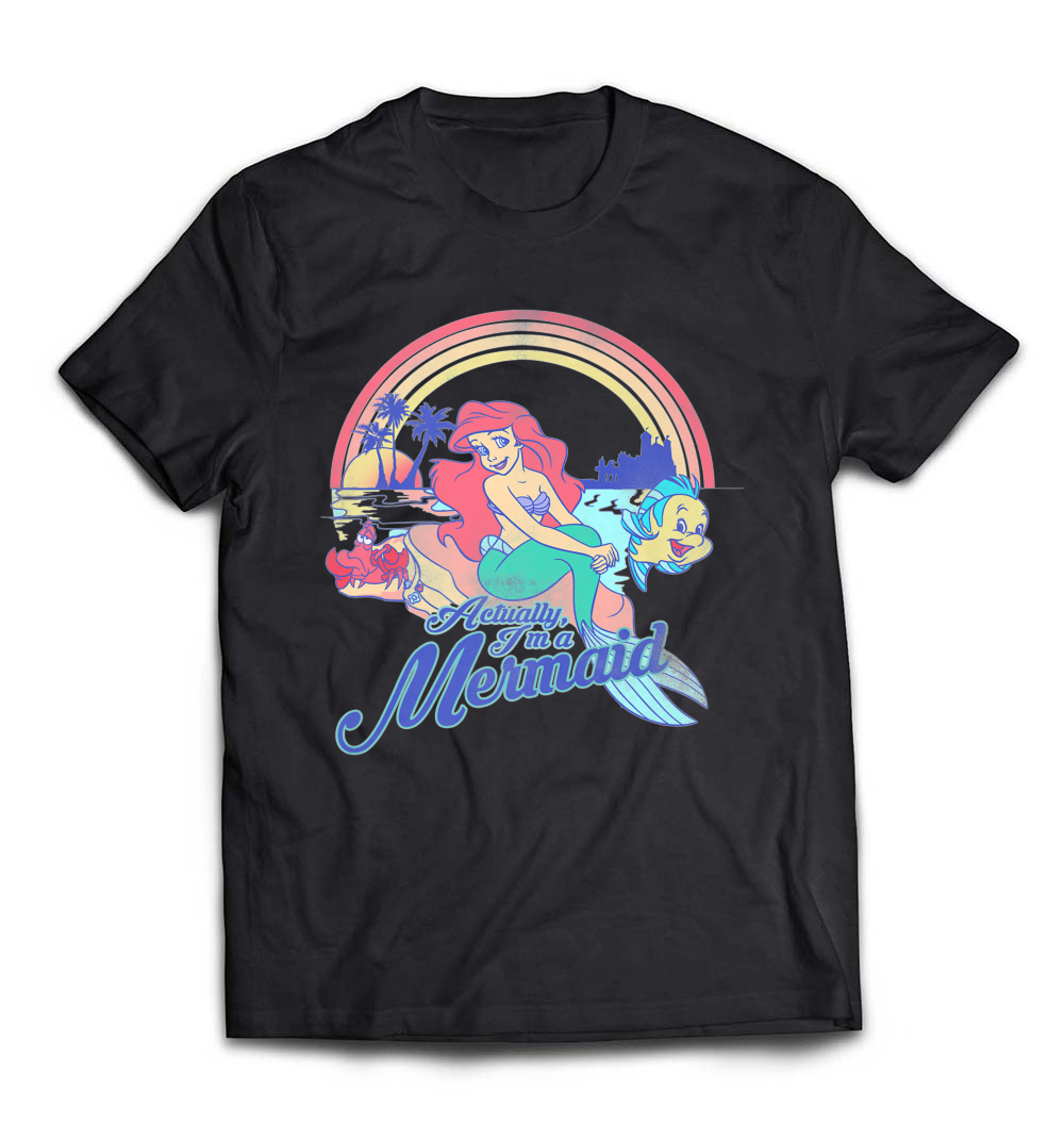 B07BLH78M8_White_Org_Disney Little Mermaid Pastel Rainbow Retro Premium T-Shirt.jpeg