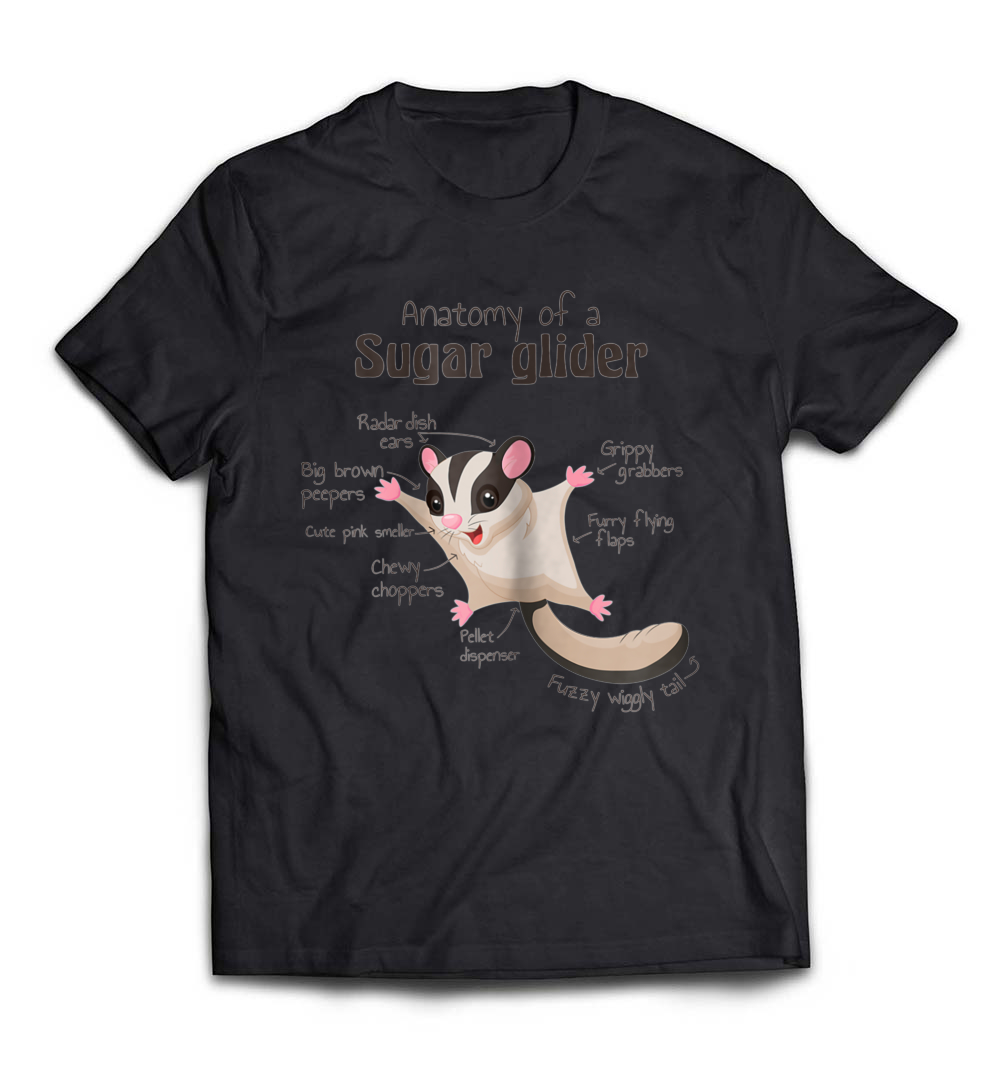 B07C68YYHR_White_Org_Sugar Glider Anatomy t-shirt gift for Men, Women & Kids.jpeg